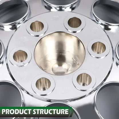 Solid Spare Fit For EZGO Club Car Yamaha Golf Cart 10" Wheel Rim Cover Set of 4 Silver
