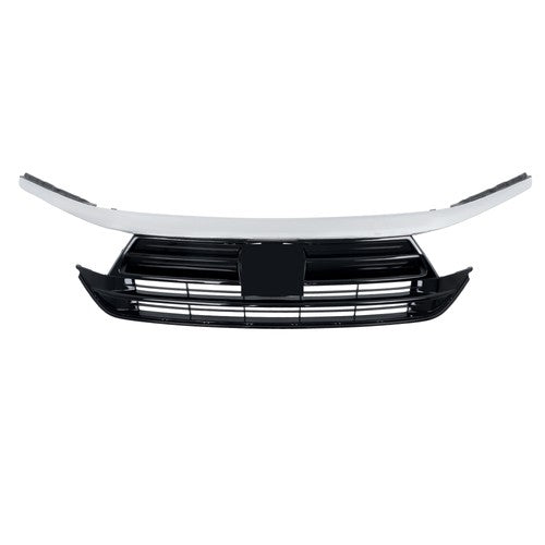 Solid Spare Front Grille Grill With Chrome Trim Replacement For Honda Odyssey 2021 2022 2023