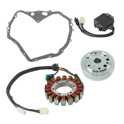 Solid Spare Flywheel Rotor + Stator + Regulator + Gasket For Arctic Cat 400 Manual 2003-2008