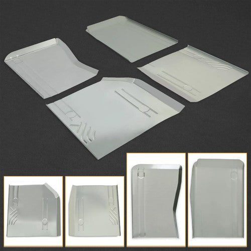 Solid Spare Front & Rear Floor Pans Zinc-Plated For Jeep Wagoneer Comanche Cherokee 84-2001