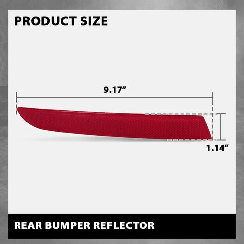 Solid Spare Fit For 2014-2016 BMW F10 5-Series 528i 535i 550i Rear Bumper Reflector Lens