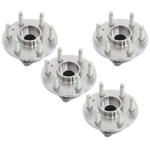 Solid Spare 4pc For Cadillac SRX 2010 2011 2012 2013-2016 Front Rear Wheel Bearing Hub Kit