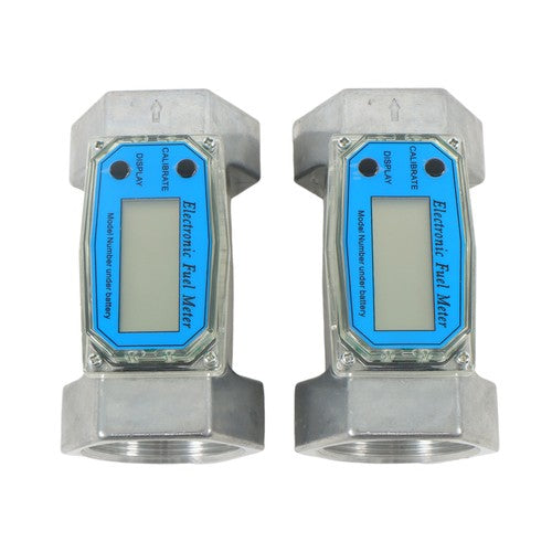 Solid Spare 2-Pack 2" Digital Turbine Flow Meter for Diesel Kerosene Gasoline 15.8-132 GPM