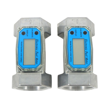 Solid Spare 2-Pack 2" Digital Turbine Flow Meter for Diesel Kerosene Gasoline 15.8-132 GPM