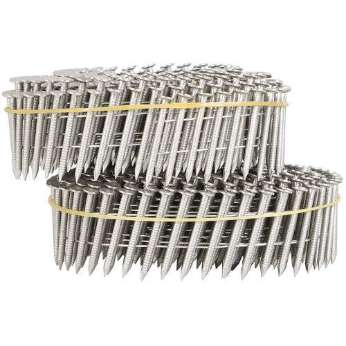 Solid Spare 15 Degree Wire Coil 1-1/4 ×.09 Ring Shank Stainless Steel Siding Nails 1200Pcs