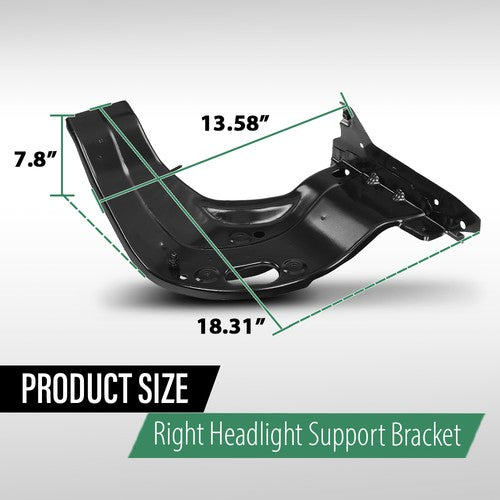 Solid Spare Headlight Support Bracket Right Fit For 2011-2018 Porsche Cayenne 95850107200GRV