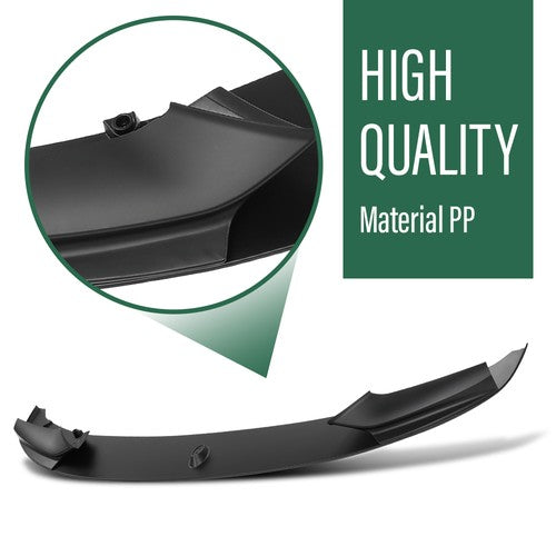 Solid Spare For 11-16 BMW F10 5 Series M Sport Bumper Front Lip Spoiler Splitter Gloss Black