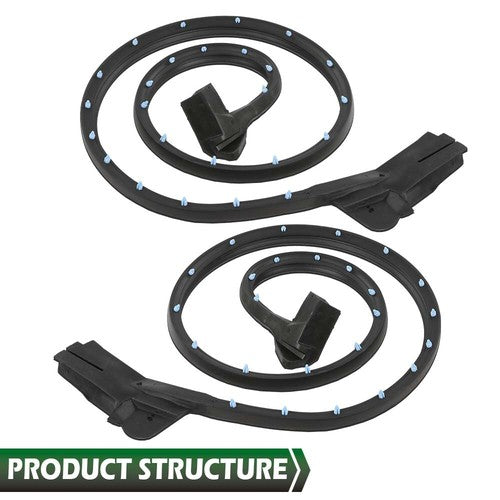 Solid Spare New Weather Strip Seal Full Weatherstrip Kit Fit For 84-89 Corvette C4 Coupe