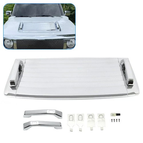 Solid Spare New Hood Deck Vent Panel Handle Cover Trim Chrome For 2006-2010 Hummer H3