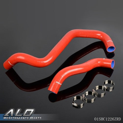 Solid Spare Red Silicone Radiator Hose Kit Fit For Ford Super Duty Powerstroke Diesel 7.3L