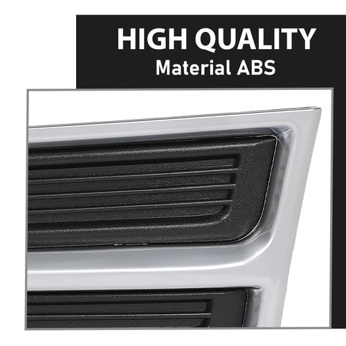 Solid Spare Fit For 2013-2015 Cadillac XTS Front Bumper Insert Fog Light Cover Left+Right