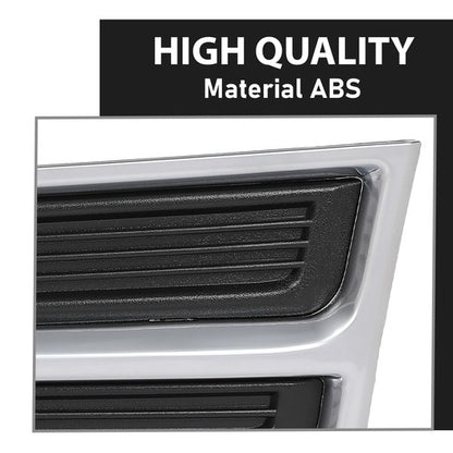 Solid Spare Fit For 2013-2015 Cadillac XTS Front Bumper Insert Fog Light Cover Left+Right