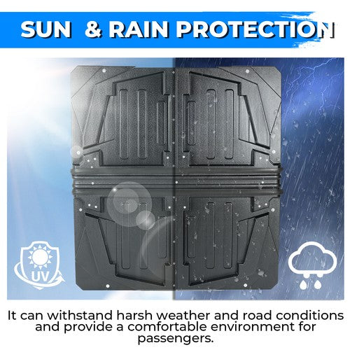 Solid Spare Black UTV Hard Top ABS Roof Durable For 2010-2014 Polaris Ranger Crew 800