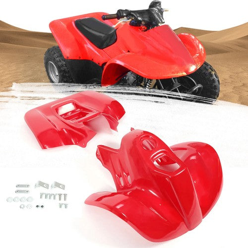 Solid Spare FOR HONDA TRX90 93-05 RED ABS PLASTIC FRONT & REAR FENDERS SET