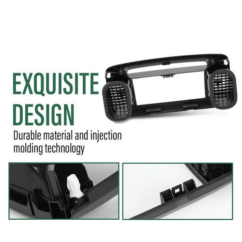 Solid Spare Fit For 2002-2006 Toyota Camry Center Dash Radio Bezel Air Vent Trim Gray
