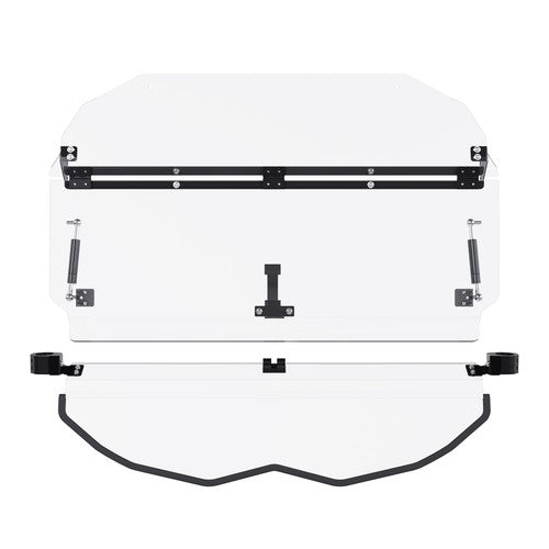 Solid Spare 2-IN-1 Flip Front Clear Windshield W/Hardware For Can-Am Maverick X3 2017-2025
