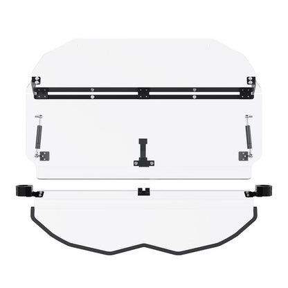 Solid Spare 2-IN-1 Flip Front Clear Windshield W/Hardware For Can-Am Maverick X3 2017-2025