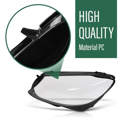 Solid Spare Headlight Replacement Lens Left Fit For 2019-2020 Mercedes-Benz C-Class W205