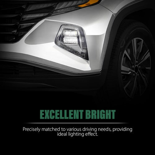 Solid Spare LED Headlights Assembly Fit For 2022-2024 Hyundai Tucson Driver & Passenger Side