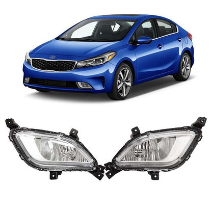 For 2017 2018 Kia Forte Front Bumper Fog Lights Lamps Set w/bulb Left Right Pair