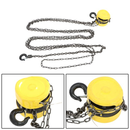 Solid Spare 1 Ton/2200lbs 15Ft / 4.5M Hand Chain Hoist Lift G60 Manual Hand Chain Block