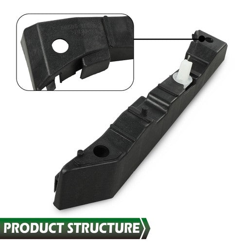 Solid Spare Fit For 2006-2011 Hyundai Accent Front Upper Bumper Bracket Left+Right Pair