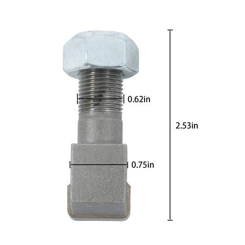 Solid Spare 10x Threaded Stump Grinder Teeth 2-1/2" Fit for Bradco Shaver Ashland Baumaligh