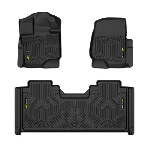 Solid Spare All Weather TPE 3D Floor Mats Liners Black Fit For 2015-2025 Ford F150 Super Cab