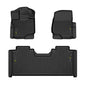 Solid Spare All Weather TPE 3D Floor Mats Liners Black Fit For 2015-2025 Ford F150 Super Cab