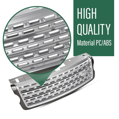 Solid Spare Front Grille Fit For 2013-2016 2017 Land Rover Range Rover Chrome Grill LR055880