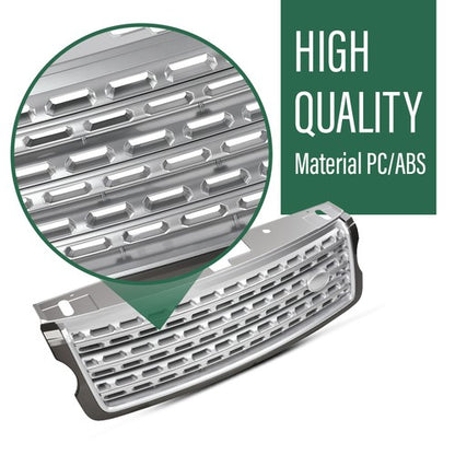 Solid Spare Front Grille Fit For 2013-2016 2017 Land Rover Range Rover Chrome Grill LR055880