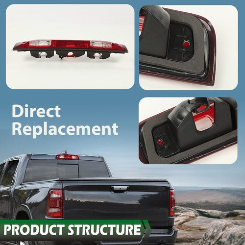 Solid Spare New Fit For 2011-2018 Ram 1500 2500 3500 High Mount Third Brake Light Cargo Lamp