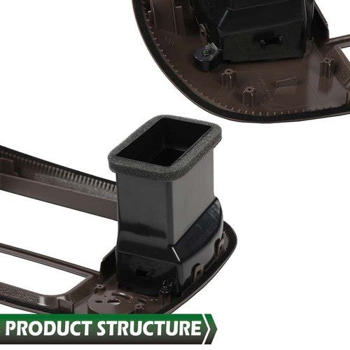 Solid Spare Fit For 97-03 Ford F150 Expedition Radio Climate Trim Bezel Dash Panel Brown