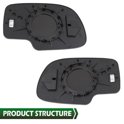 Solid Spare Mirror Glass Power Heated LH RH Pair Fit For Chevy Silverado GMC Yukon Avalanche