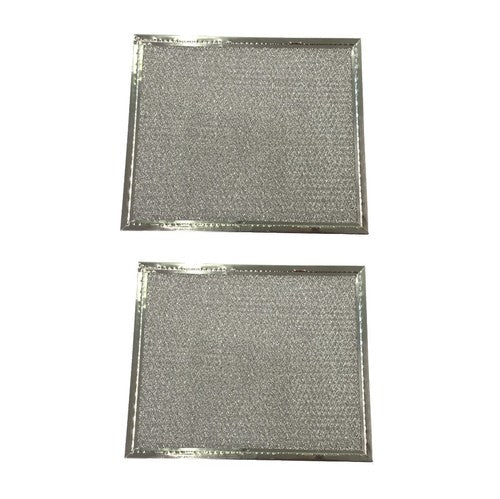 Solid Spare (2) Microwave Range Hood Vent Grease Filter 8 x 9 1/2 x 1/8 Flat Aluminum - NEW