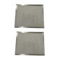 Solid Spare (2) Microwave Range Hood Vent Grease Filter 8 x 9 1/2 x 1/8 Flat Aluminum - NEW