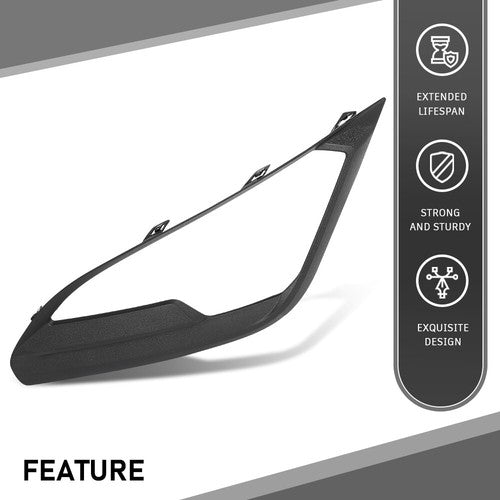 Solid Spare Fog Light Bezel Lamp Cover Trim Left Side Fit For 2018-2021 Ford EcoSport