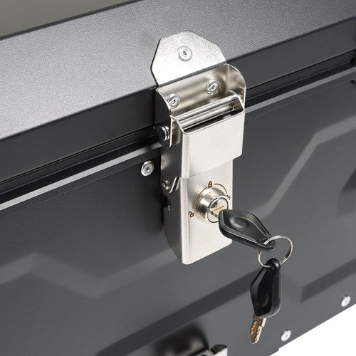 Solid Spare Aluminum Trunk 65L Motorcycle Top Case Waterproof Luggage Storage Tour Tail Box