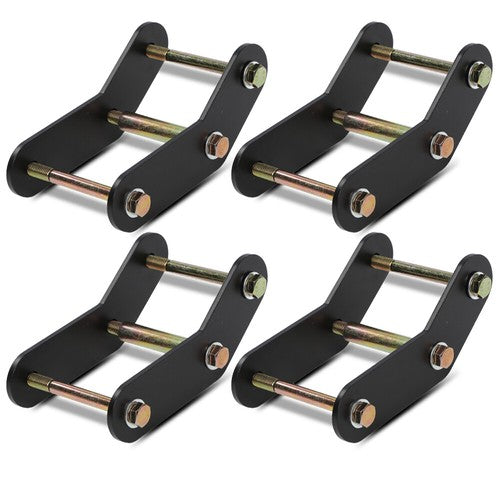 Solid Spare 2" Front + Rear Shackle Relocation Lift Kit Fit For 1987-1995 Jeep Wrangler YJ