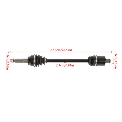 Solid Spare Rear Left/Right CV Axle Drive Shaft For Polaris Crew 800 4X4 4X4 EFI 10-14