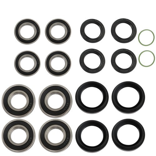 Solid Spare Fit For Yamaha Rhino 450 660 700 2011 New Front Rear Wheel Bearings Seals Kits