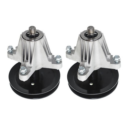Solid Spare 2 Spindle Assembly W/Pulley Bolt For Troy Bilt Tb42 Pony Bronco Tb42 7-Speed New