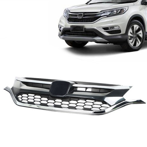 Solid Spare Front Bumper Cover Upper Trim + Lower Grille Replacement For Honda CRV 2015 2016