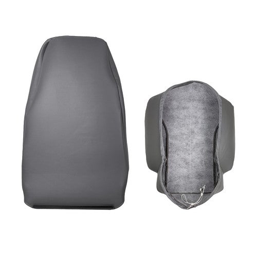 Solid Spare 4200-4300-4400 Seat Cover+Backrest Driver's Side Gray Air Ride 2-PCS Set Leather