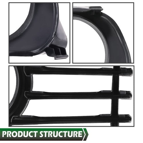Solid Spare Fog Light Lamp Cover Bezel Grille w/ Hole Fit For 04-09 Toyota Prius LH+RH