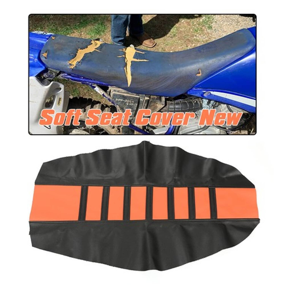 Solid Spare Fit For Honda CR125R CR250R CR500R CRF100 CRF125f 97-2021 Orange Soft Seat Cover