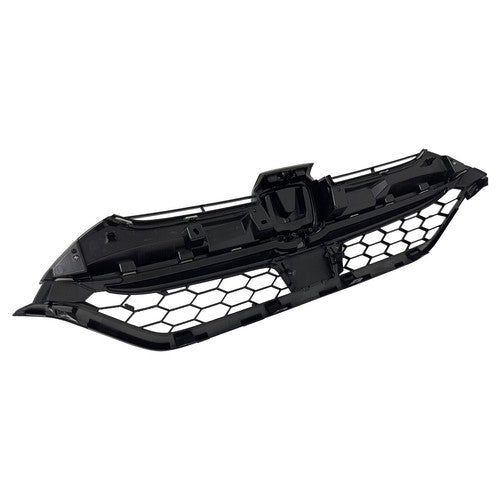 For 2017 2018 2019 Honda CRV CR-V Front Glossy Black Grille JDM Style Grill