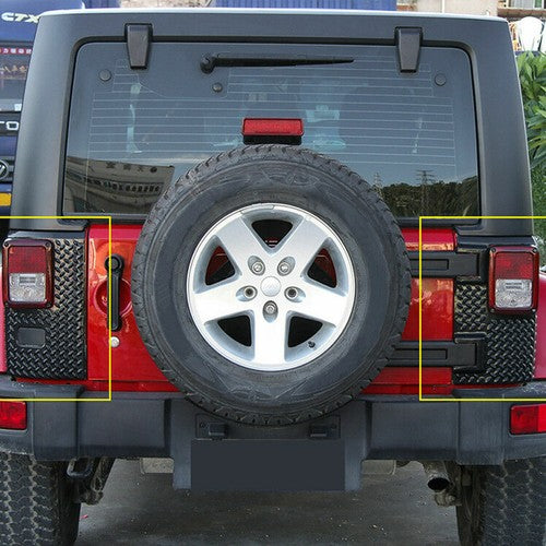 Solid Spare Rear Corner Guards Body Armor Kit Tail light Cover for Jeep Wrangler JK 07-18
