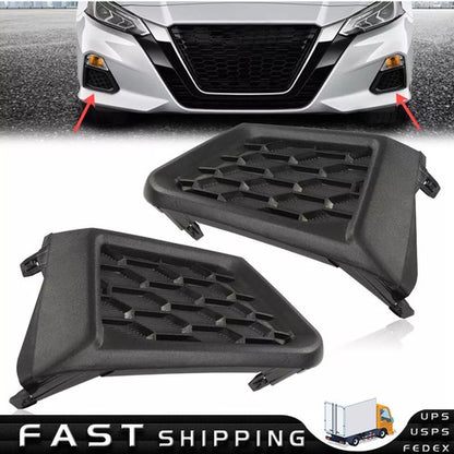 A Pair Front Bumper Lamp Bezel Fog Light Cover Fit For 2019-2021 Nissan Altima