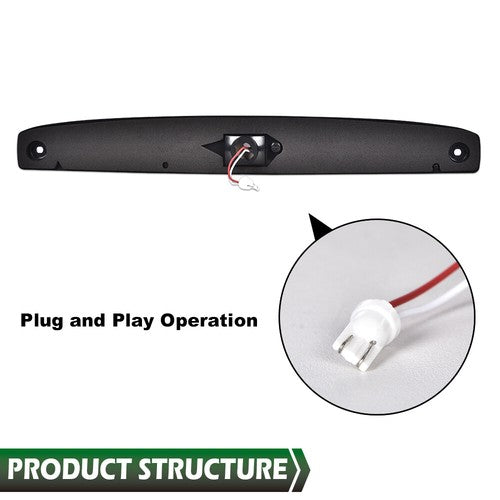 Solid Spare Fit For 2003-2006 Dodge Ram 2500 3500 LED Rear Center Tailgate Brake Light Red